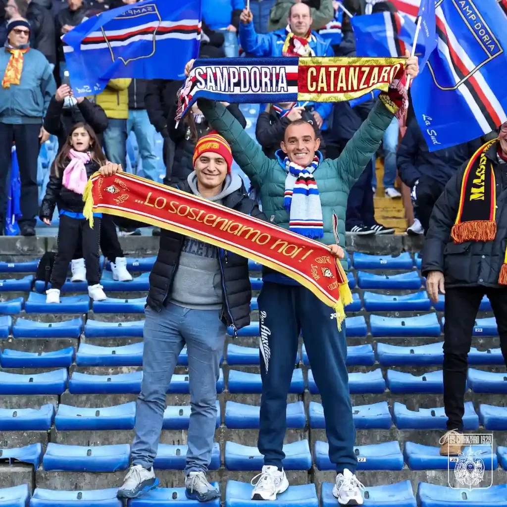 sampdoria catanzaro sciarpe